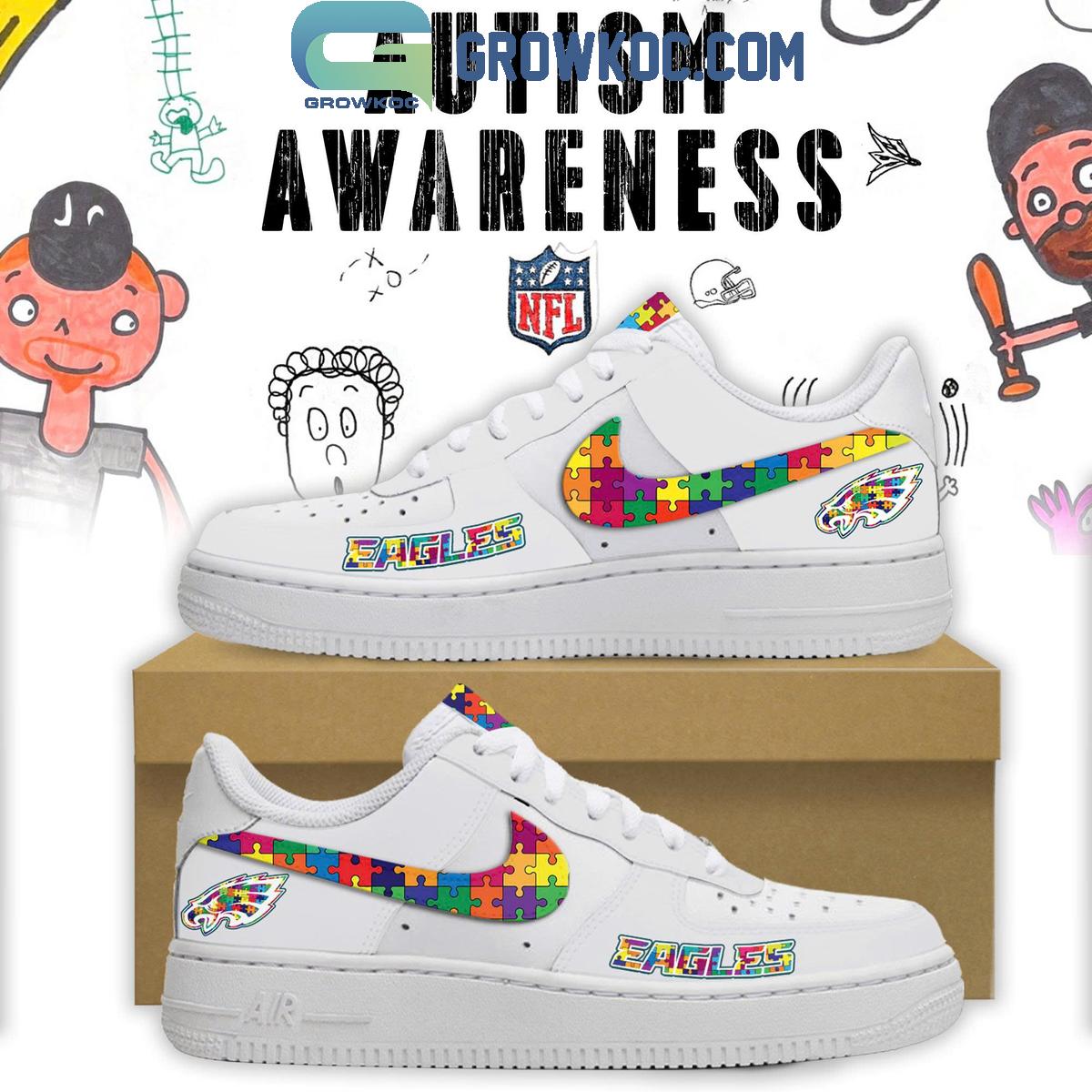 Philadelphia Eagles Autism Awareness Air Force 1 Shoes Philadelphia Eagles Autism Awareness Air Force 1 Shoes