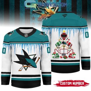 San Jose Sharks Christmas Tree Custom Hockey Jersey