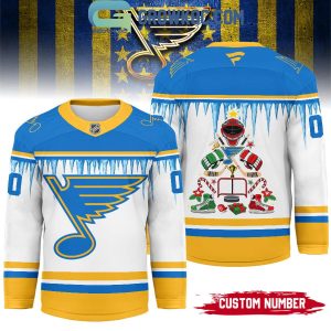 St. Louis Blues Christmas Tree Custom Hockey Jersey