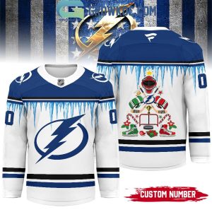 Tampa Bay Lightning Christmas Tree Custom Hockey Jersey