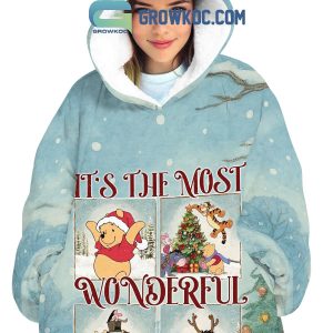 Winnie The Pooh It’s The Most Wonderful Time Of The Years Blanket Hoodie