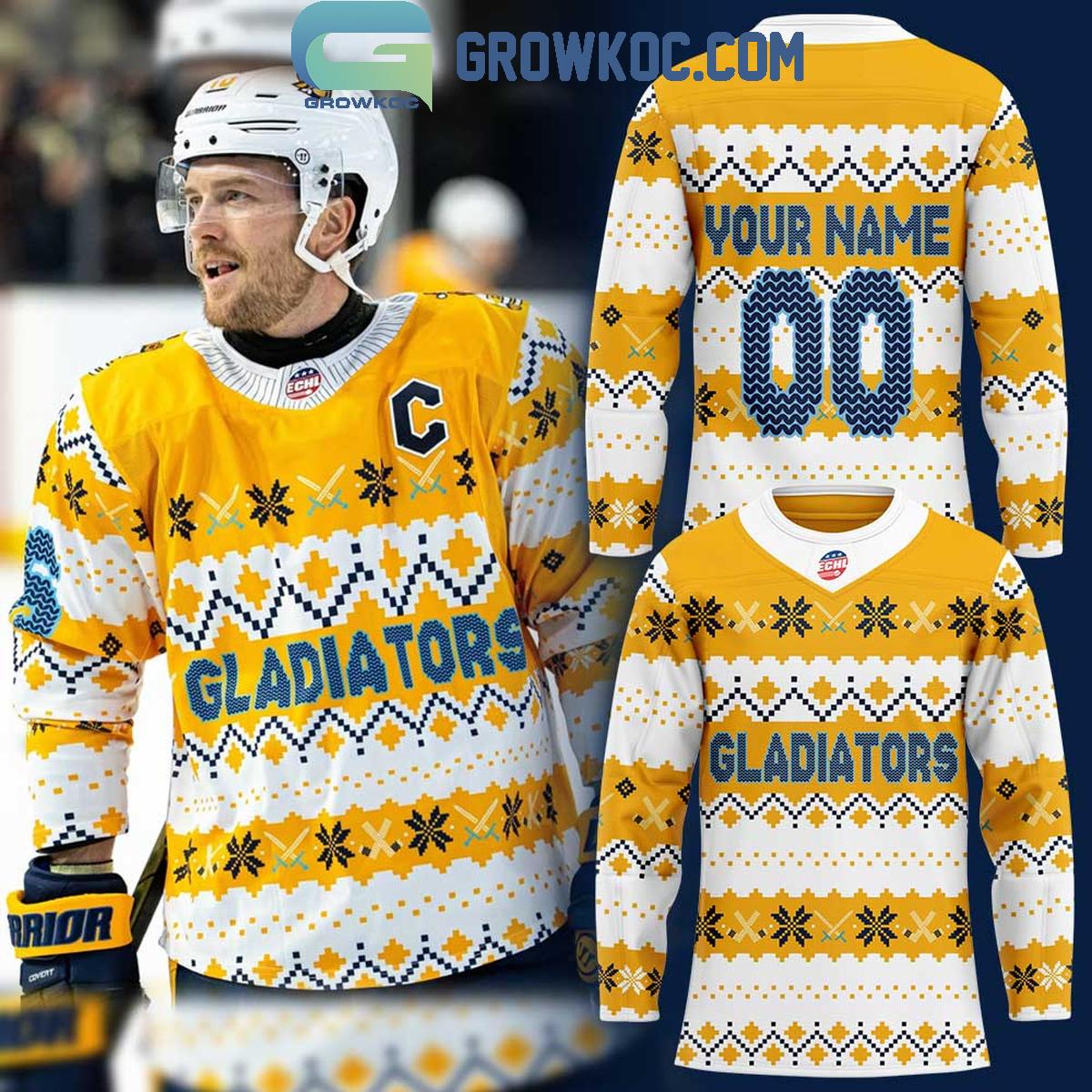 Atlanta Gladiators Holiday Sweater Hockey Jersey Atlanta Gladiators Holiday Sweater Hockey Jersey