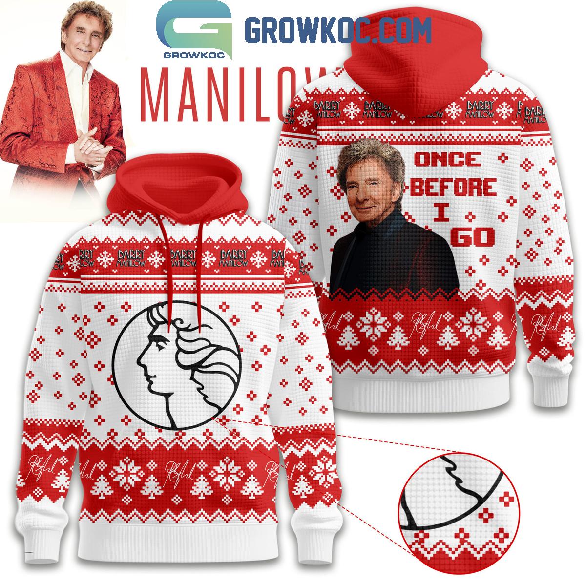 Barry Manilow Once Before I Go Knitted Hoodie Shirt Barry Manilow Once Before I Go Knitted Hoodie Shirt