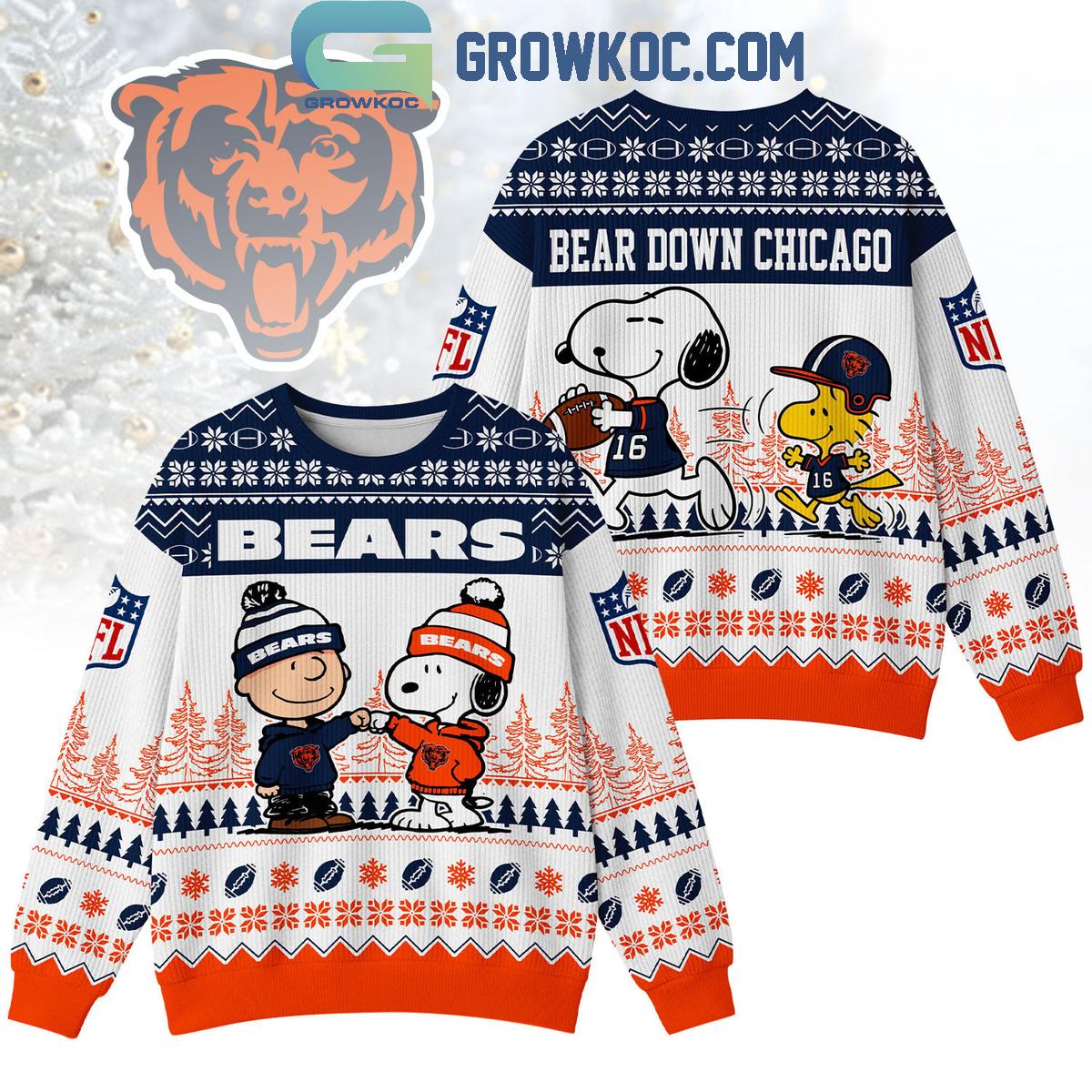 Chicago Bears Snoopy Peanuts Bear Down Chicago Ugly Sweater Chicago Bears Snoopy Peanuts Bear Down Chicago Ugly Sweater