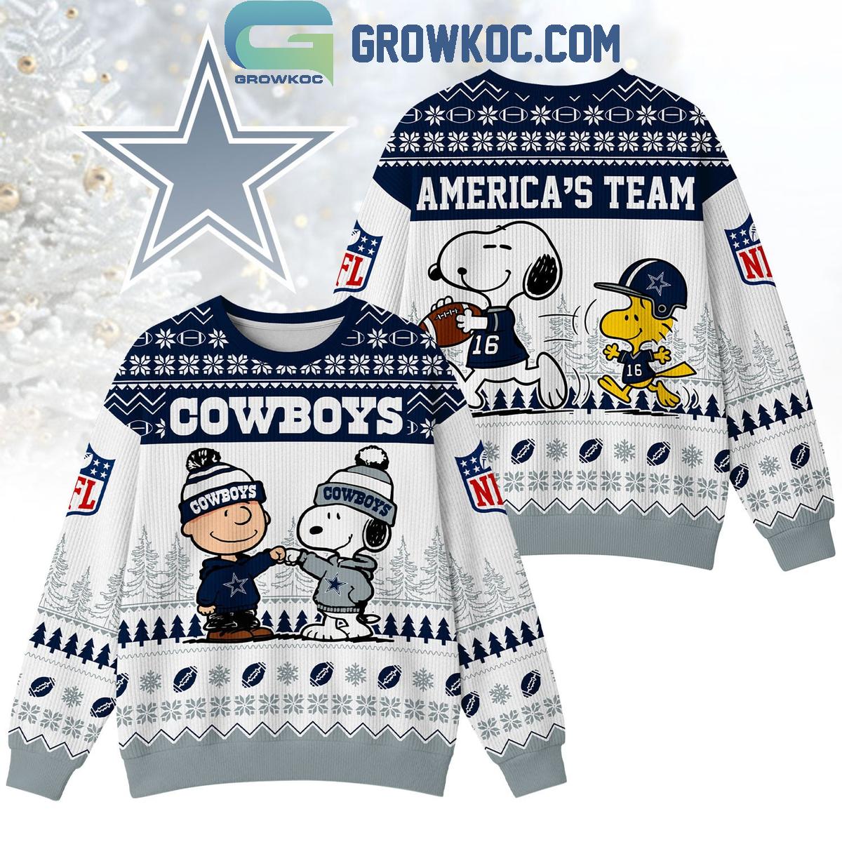 Dallas Cowboys Snoopy Peanuts America's Team Ugly Sweater Dallas Cowboys Snoopy Peanuts America's Team Ugly Sweater