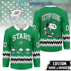 Dallas Stars Snoopy Peanuts Victory Rising Hockey Jersey Dallas Stars Snoopy Peanuts Victory Rising Hockey Jersey