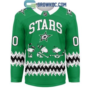 Dallas Stars Snoopy Peanuts Victory Rising Hockey Jersey