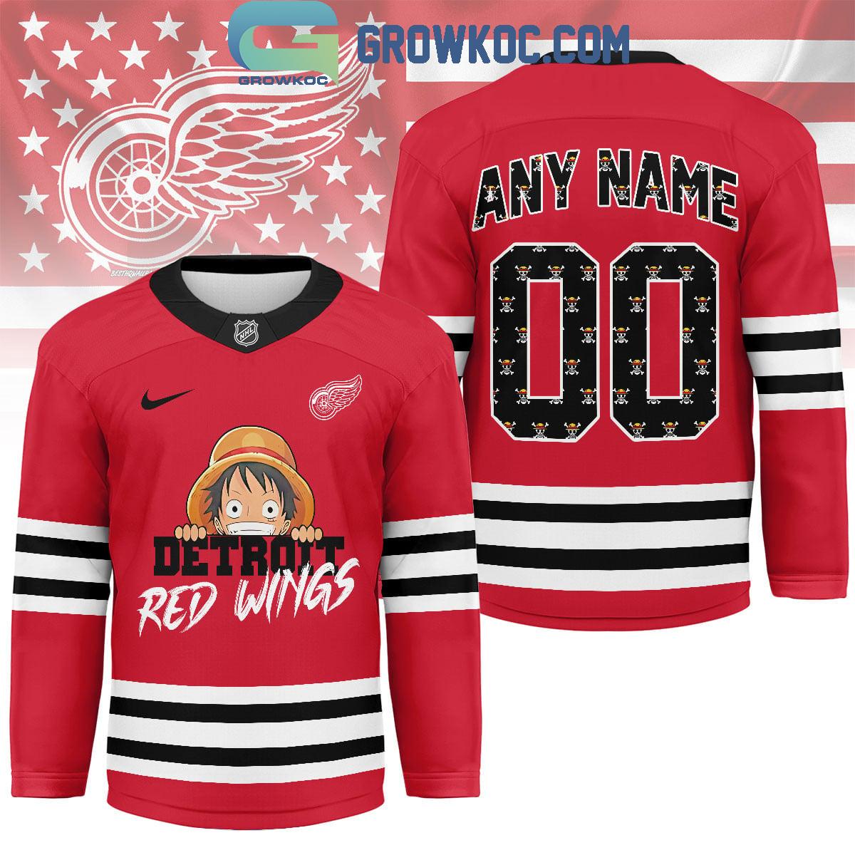 Detroit Red Wings x One Piece Hockey Jersey Detroit Red Wings x One Piece Hockey Jersey