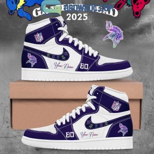Minnesota Vikings Grateful Dead 60th Anniversary Air Jordan 1 Shoes