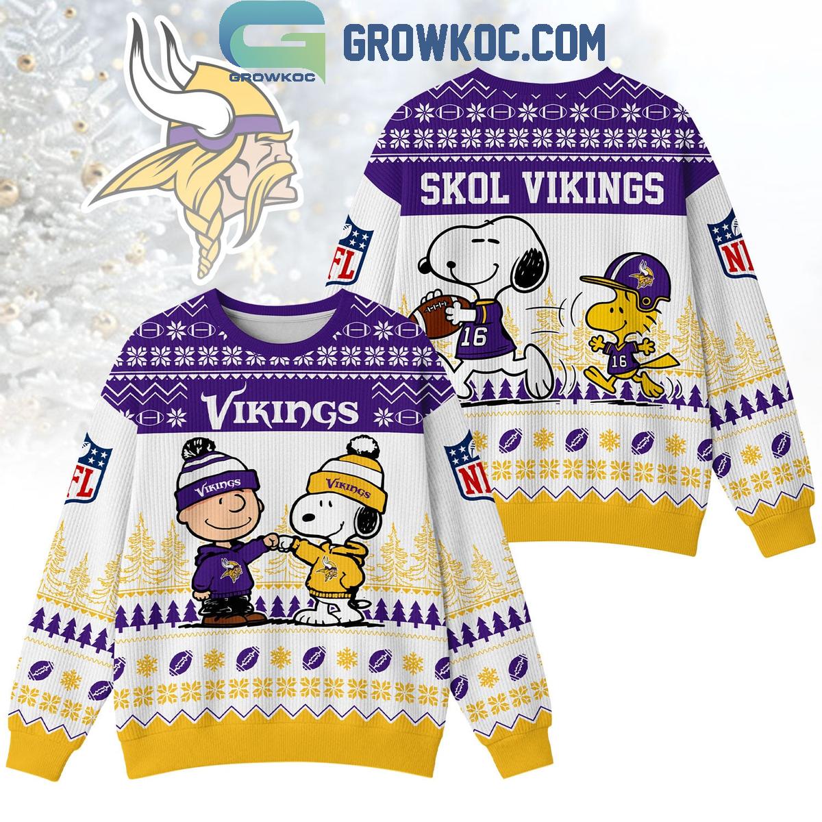 Minnesota Vikings Snoopy Peanuts Skol Vikings Ugly Sweater Minnesota Vikings Snoopy Peanuts Skol Vikings Ugly Sweater