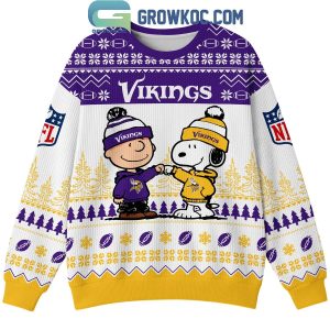 Minnesota Vikings Snoopy Peanuts Skol Vikings Ugly Sweater