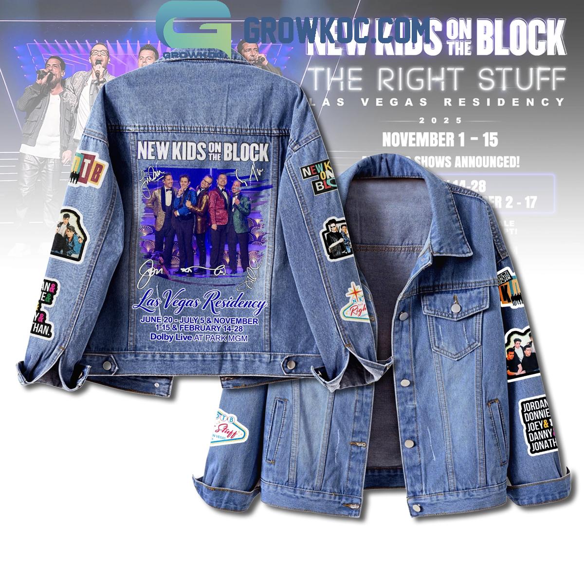 New Kids On The Block The Right Stuff Denim Jacket New Kids On The Block The Right Stuff Denim Jacket