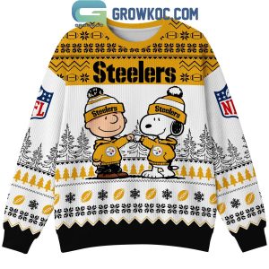 Pittsburgh Steelers Snoopy Peanuts Here We Go Steelers Ugly Sweater