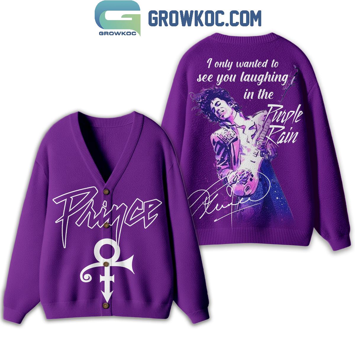 Prince Purple Rain Cardigan Sweater Prince Purple Rain Cardigan Sweater
