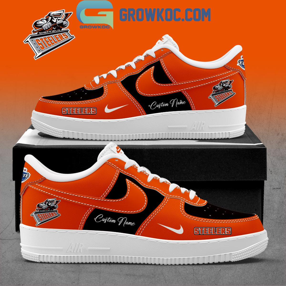 Sheffield Steelers Hockey Custom Air Force 1 Shoes Sheffield Steelers Hockey Custom Air Force 1 Shoes