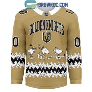 Vegas Golden Knights Snoopy Peanuts Vegas Born Hockey Jersey