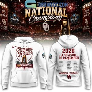 Oklahoma Sooners NCAA Baseball National Champions Hoodie Shirt