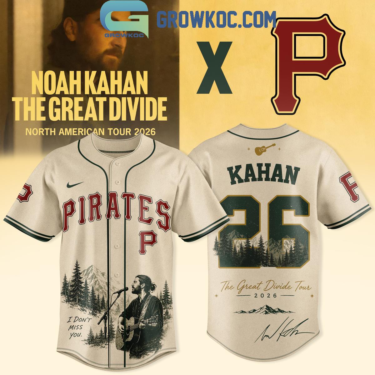 Pittsburgh Pirates Noah Kahan The Great Divide Tour 2026 Jersey Pittsburgh Pirates Noah Kahan The Great Divide Tour 2026 Jersey