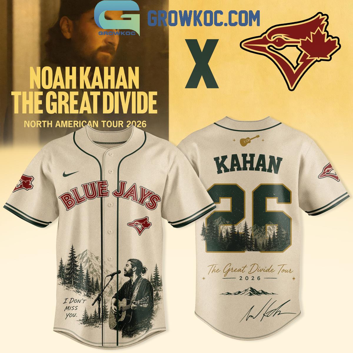 Toronto Blue Jays Noah Kahan The Great Divide Tour 2026 Jersey Toronto Blue Jays Noah Kahan The Great Divide Tour 2026 Jersey