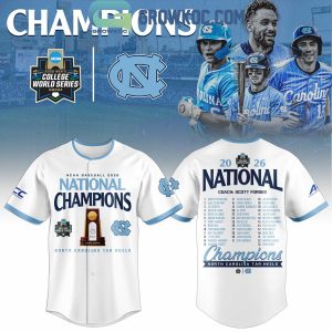 UNC Tar Heels Baseball Nationals Champions 2026 Jersey