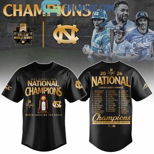UNC Tar Heels Baseball Nationals Champions 2026 Jersey