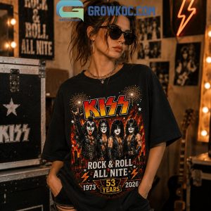 Kiss Rock & Roll 53 Years Of Loud Proud And Unstoppable T-Shirt