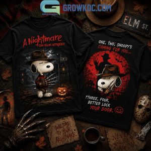 Snoopy’s Nightmare on Elm Street Halloween T Shirt Snoopy’s Nightmare on Elm Street Halloween T Shirt