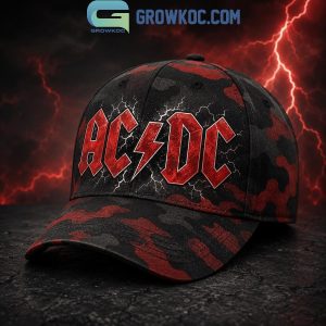 AC/DC High Voltage Thunderstorm Red Camo Rock Cap AC/DC High Voltage Thunderstorm Red Camo Rock Cap
