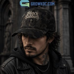 Black Sabbath Midnight Cathedral Camo Gothic Rock Cap