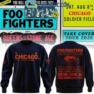 Chicago Bears x Foo Fighters Take Cover Tour 2026 Hoodie Shirt