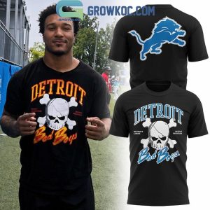 Detroit Lions Bad Boys Skull Graphic T-Shirt Detroit Lions Bad Boys Skull Graphic T-Shirt