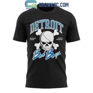 Detroit Lions Bad Boys Skull Graphic T-Shirt
