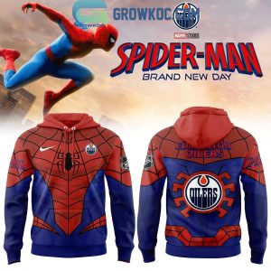 Edmonton Oilers Spider Man 2026 Brand New Day Hoodie Shirt