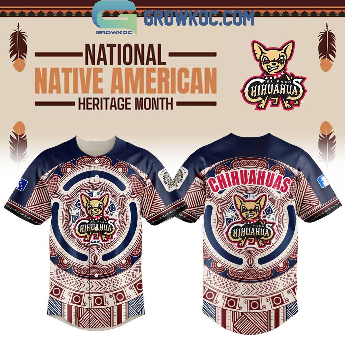 El Paso Chihuahuas National Native American Heritage Month 2026 Baseball Jersey El Paso Chihuahuas National Native American Heritage Month 2026 Baseball Jersey