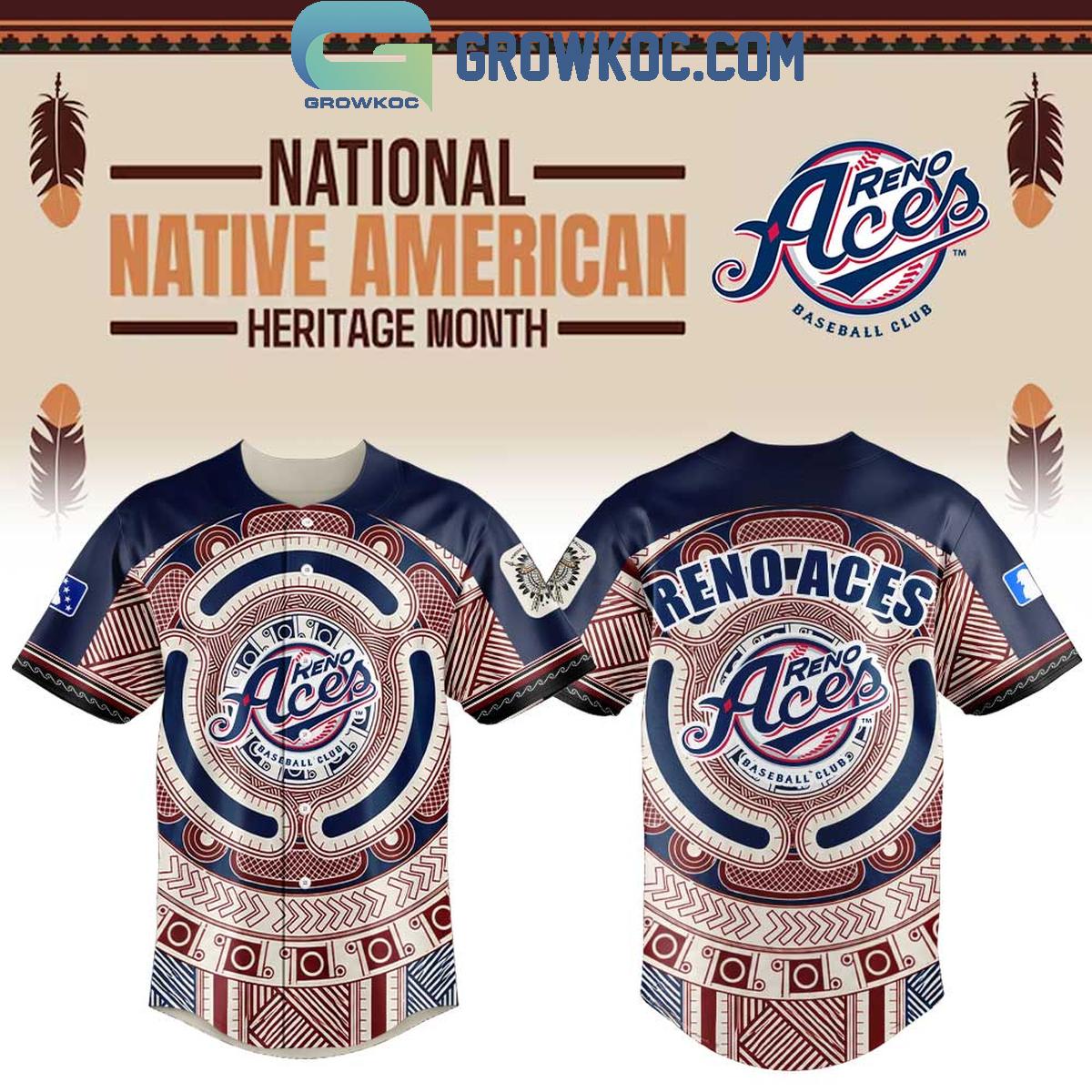 Reno Aces National Native American Heritage Month 2026 Baseball Jersey Reno Aces National Native American Heritage Month 2026 Baseball Jersey
